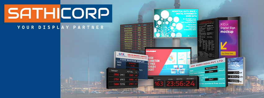 Sathicorp advanced display solutions for industrial and retail environments.